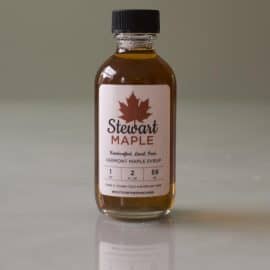 Stewart Maple organic vermont maple syrup glass 2 ounces nip