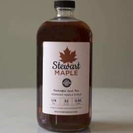 Stewart Maple organic vermont maple syrup glass quart 32 ounces