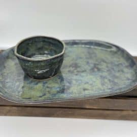 StoneCreek Pottery Platter green
