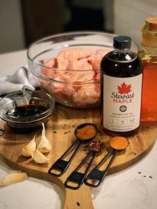 Maple Garlic Chicken Wing Ingredients