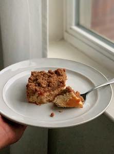 Coffee Cake on Plate to eat