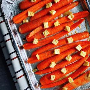 glazed carrots ready for oven